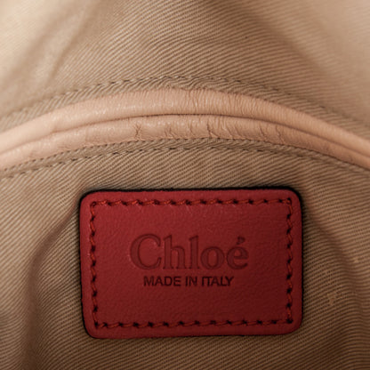 Chloe Calfskin Medium Military Paraty Coral 6 of 7