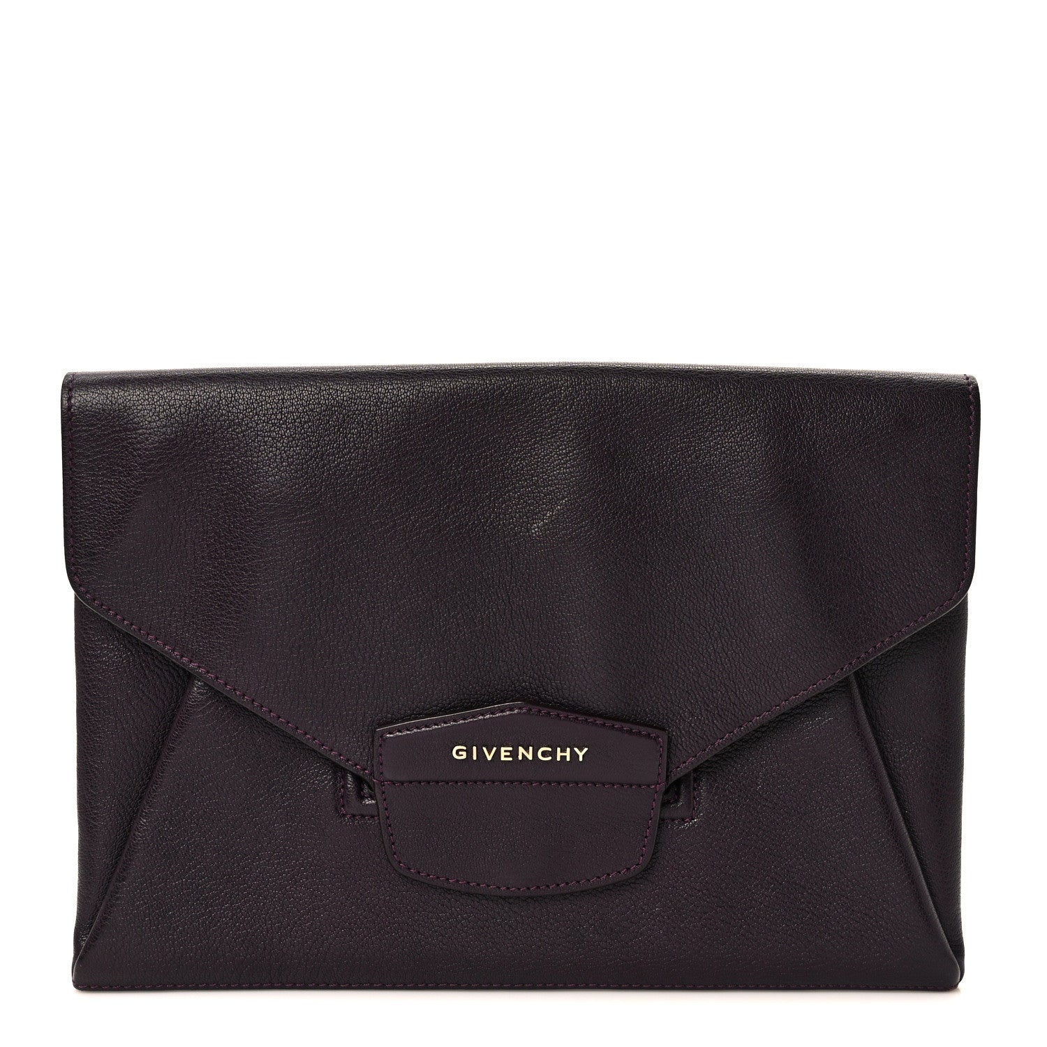 Givenchy Sugar Goatskin Medium Antigona Envelope Clutch Burgundy 1 of 6
