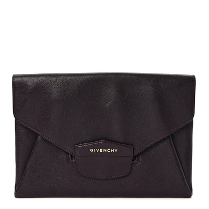 Givenchy Sugar Goatskin Medium Antigona Envelope Clutch Burgundy 1 of 6