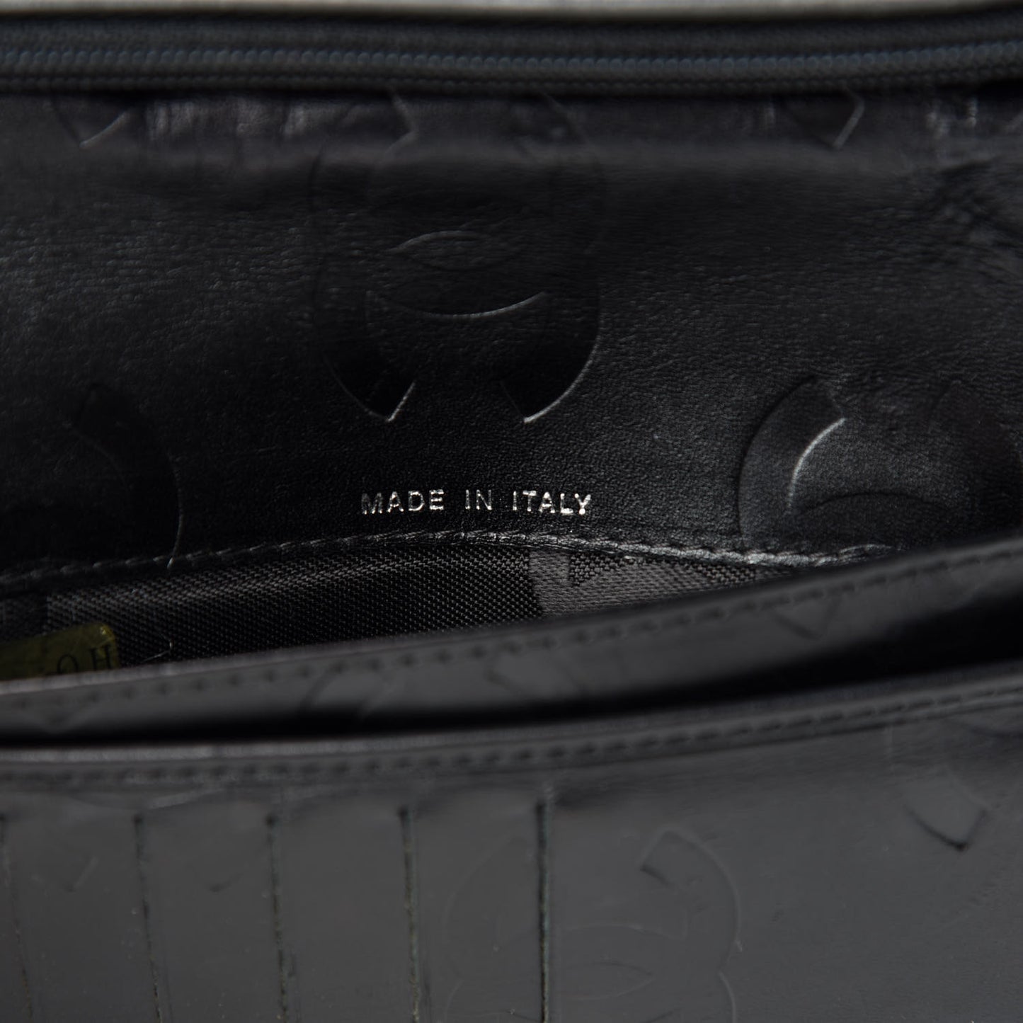 Calfskin Quilted Cambon Yen Wallet Black