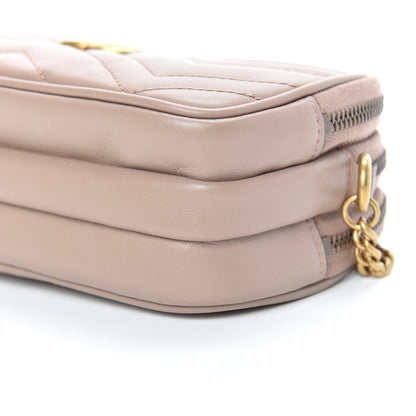 Gucci Calfskin Matelasse Mini GG Marmont Chain Crossbody Bag Porcelain Rose 12 of 13