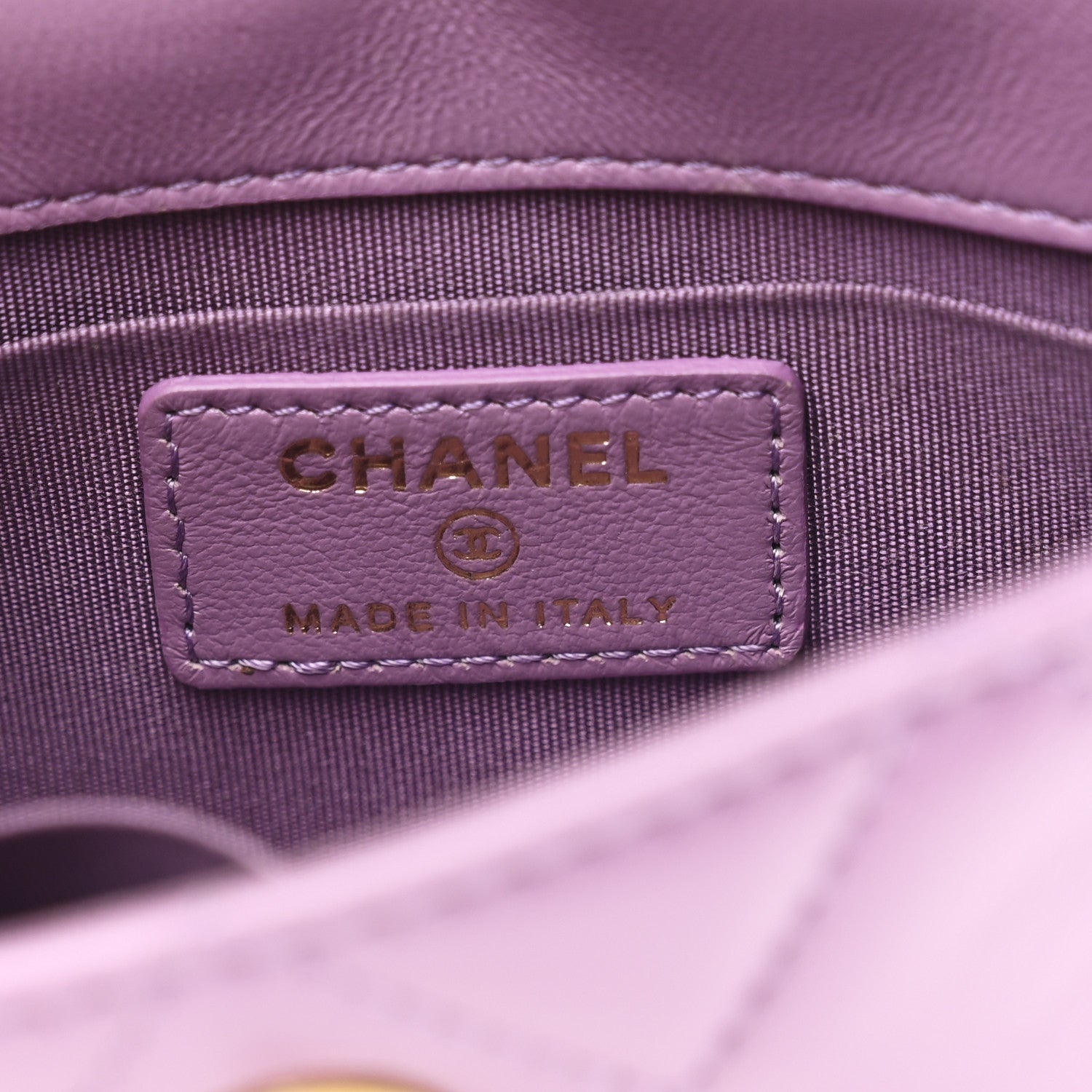 Chanel Shiny Lambskin Quilted Extra Mini Flap Purple 6 of 12