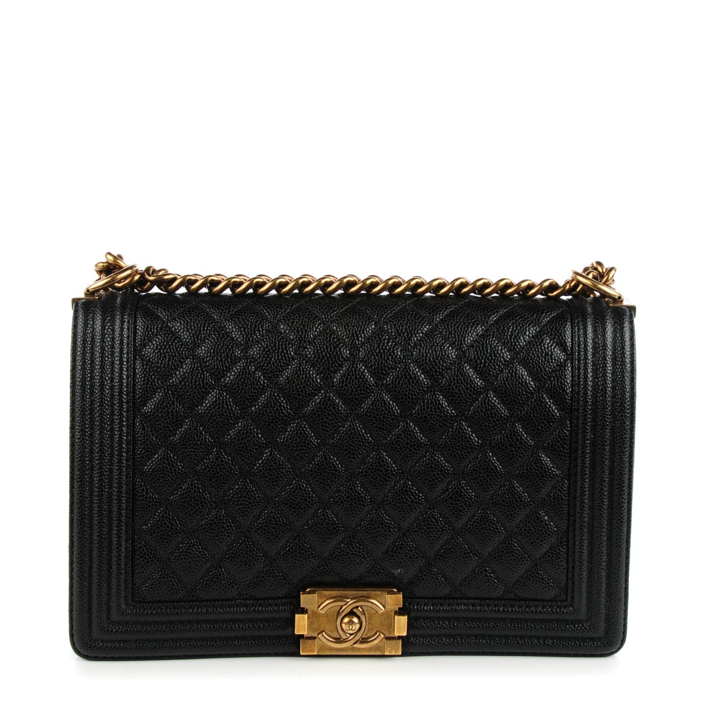 Caviar Quilted New Medium Boy Flap Black