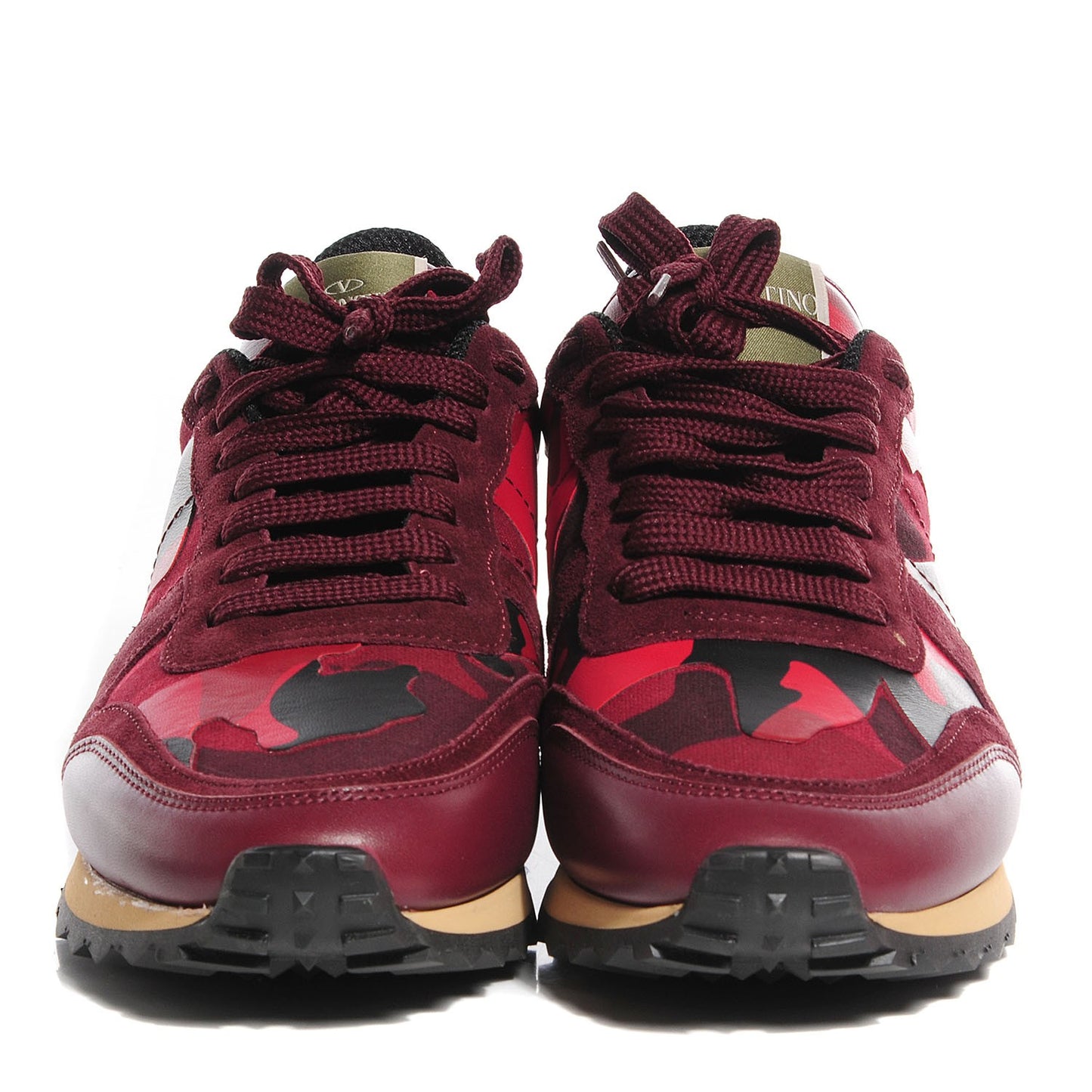 Nappa Suede Camouflage Womens Rockrunner Sneakers 39 Rubin Scarlet