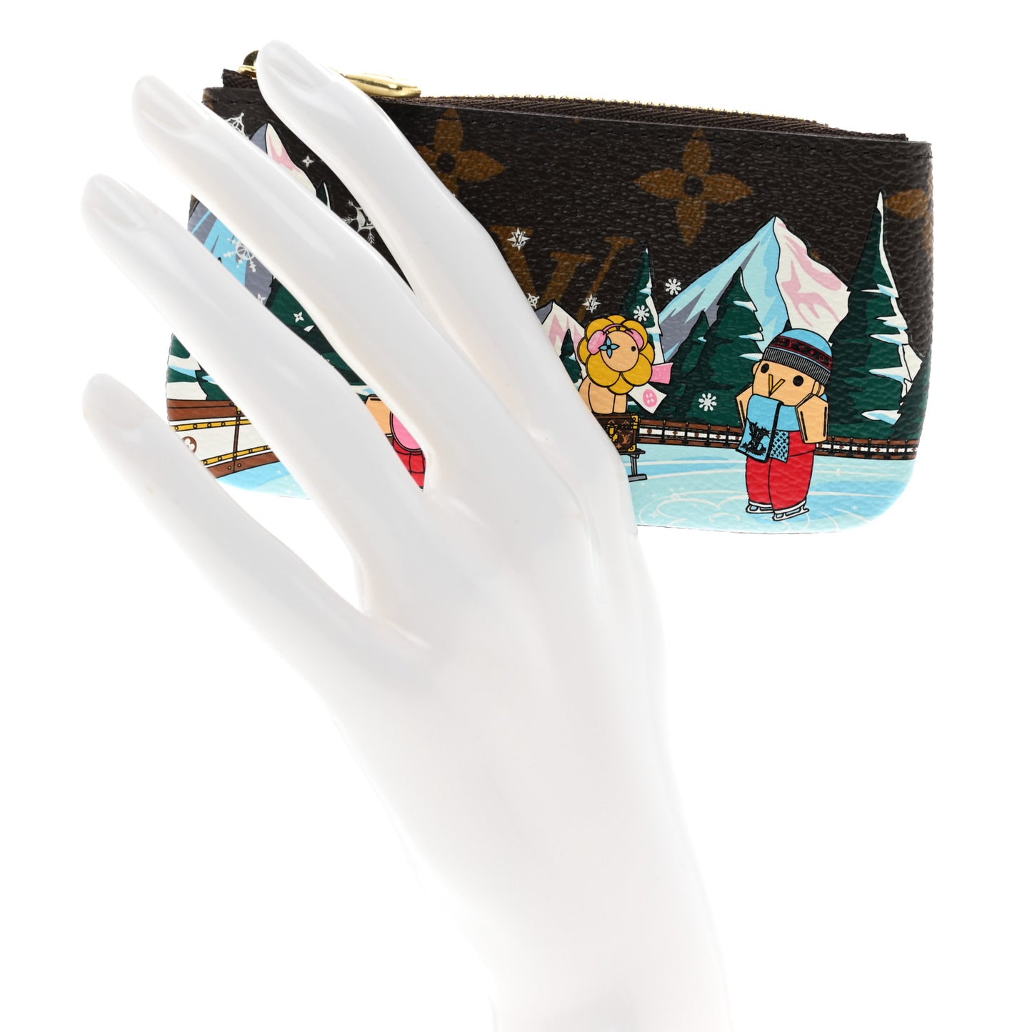 Monogram 2023 Christmas Animation Alpine Key Pouch Pink