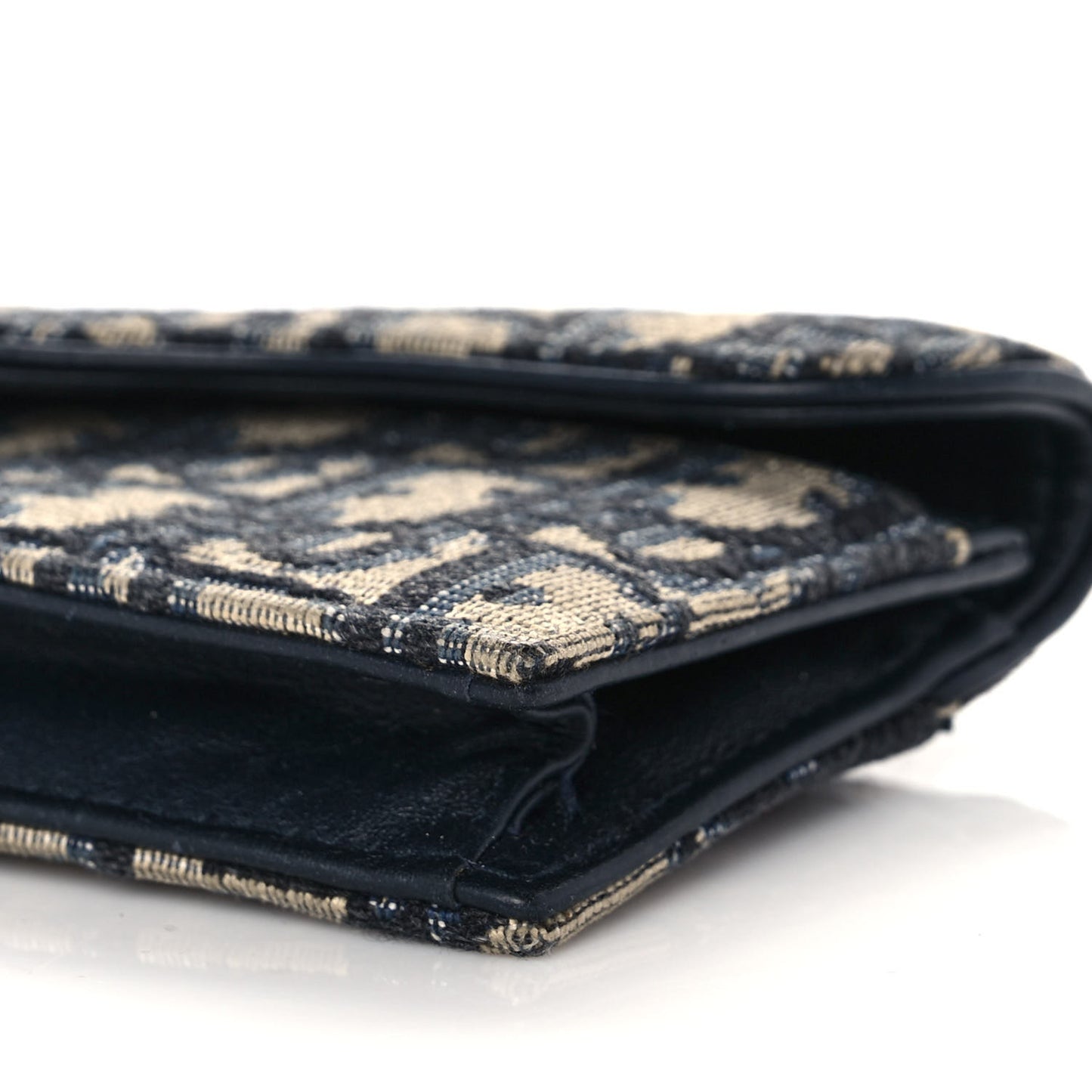 Oblique Saddle Card Holder Blue