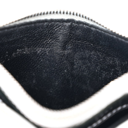 Balenciaga Metallic Calfskin Crocodile Embossed Hourglass Long Coin Case Card Holder Silver 7 of 8