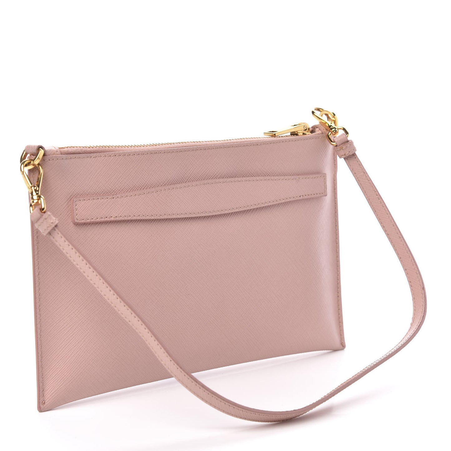 Saffiano Flat Zip Wristlet Orchidea