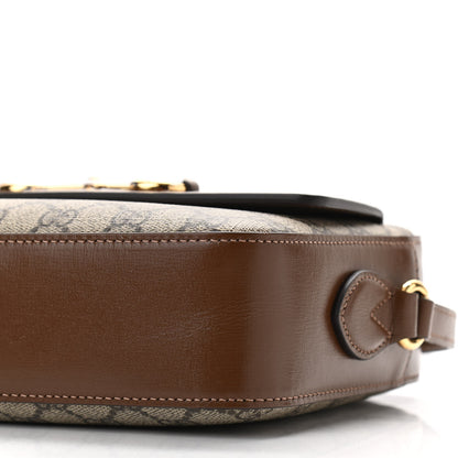 Gucci GG Supreme Monogram Small Horsebit 1955 Shoulder Bag Beige Brown Sugar 9 of 9