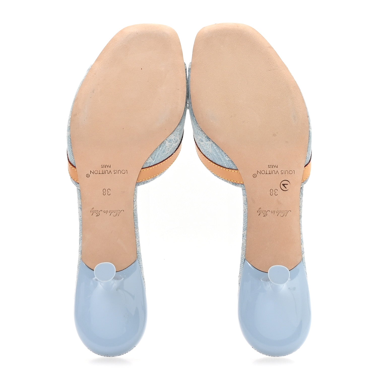 Louis Vuitton Monogram Denim 6AM Mules 38 Light Blue 1810890
