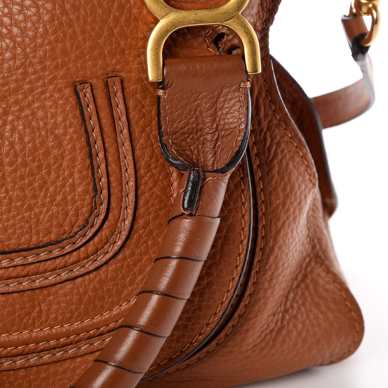 Chloe Calfskin Medium Marcie Satchel Tan 14 of 14