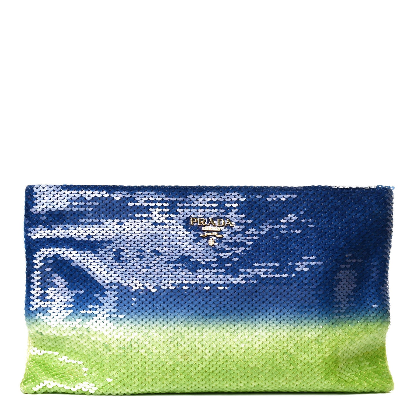 Sequin Ombre Clutch Blue Light Green