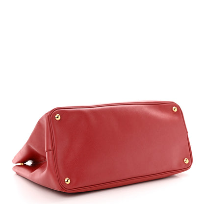 Prada Saffiano Lux Large Tote Fuoco 3 of 8