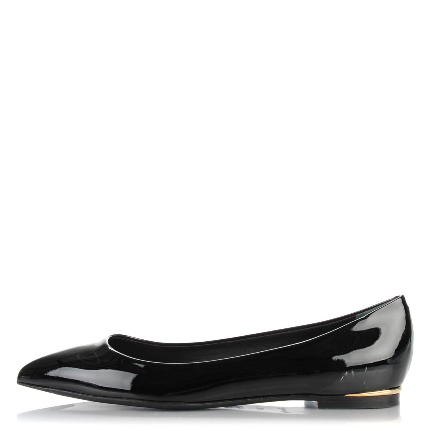 Louis Vuitton Patent Calfskin Eyeline Ballerina Flats 38 Black 1 of 7