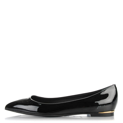 Louis Vuitton Patent Calfskin Eyeline Ballerina Flats 38 Black 1 of 7