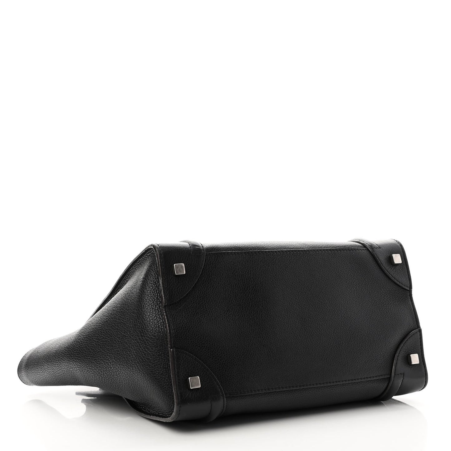 Drummed Calfskin Mini Luggage Black