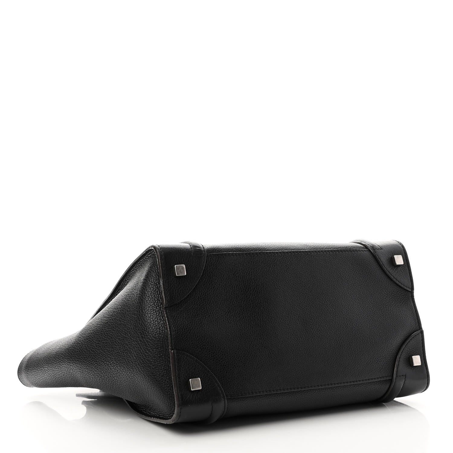 Celine Drummed Calfskin Mini Luggage Black 3 of 9