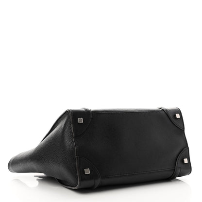Celine Drummed Calfskin Mini Luggage Black 3 of 9