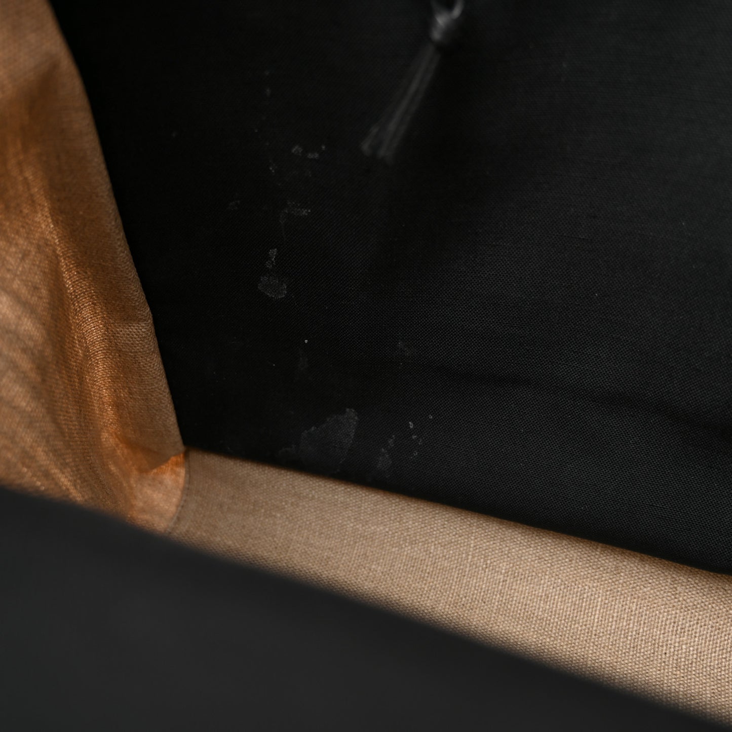 Embroidered Cotton Linen Rive Gauche Noe Tote Natural Black
