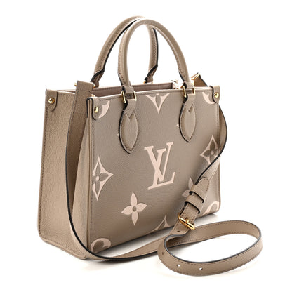 Louis Vuitton Empreinte Monogram Giant Onthego PM Tourterelle Creme 3 of 9