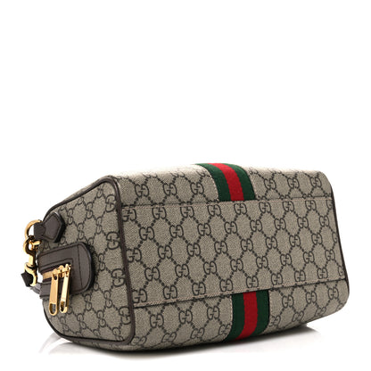 Gucci GG Supreme Monogram Web Small Ophidia Top Handle Bag Beige Ebony 4 of 10