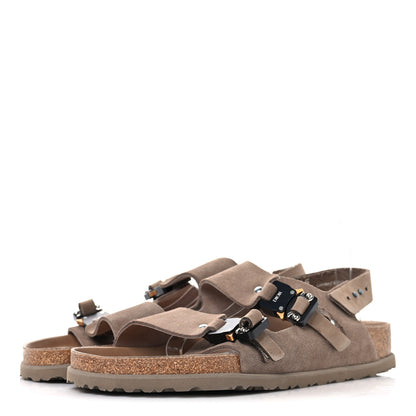 Christian Dior X BIRKENSTOCK Felted Wool Nubuck Calfskin Mens Milano Sandal 45 Brown 4 of 7