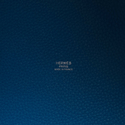 Hermes Taurillon Clemence Picotin Lock 22 MM Bleu Hydra 8 of 9