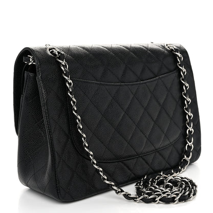 Chanel Caviar Quilted Jumbo Double Flap Black 3 of 11