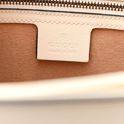 Gucci Calfskin Sylvie Web Small Queen Margaret Top Handle Bag Black White 6 of 10