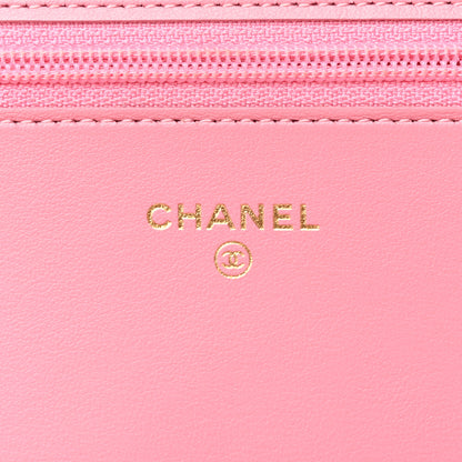 Chanel Caviar Quilted Boy Wallet On Chain WOC Light Pink 6 of 17