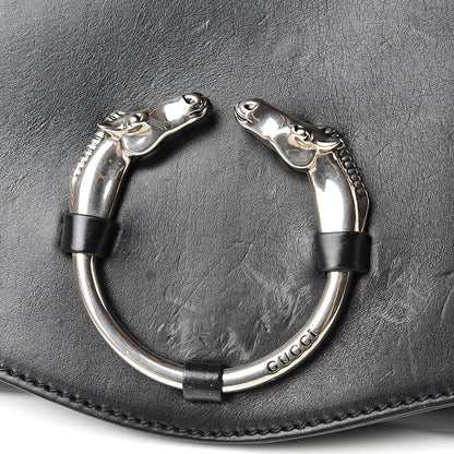 Gucci Calfskin Ribot Horse-Heads Clutch Black 12 of 12