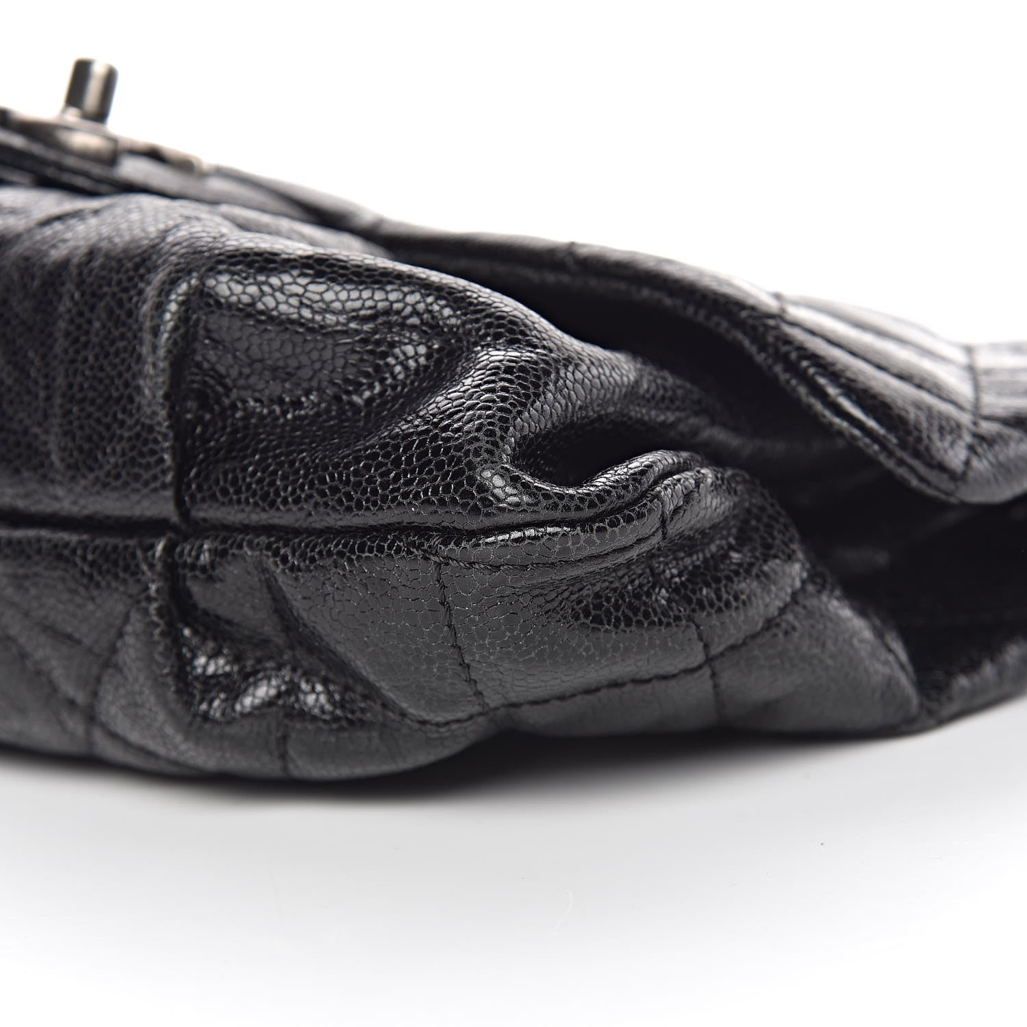 Chanel Caviar Quilted Medium Elastic Flap Black 9 of 9