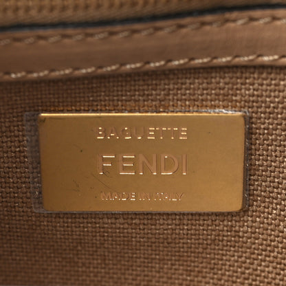 Fendi Canvas Vitello King FF Multicolor Embroidered Baguette Multicolor Cuoio 6 of 10