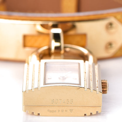Hermes Stainless Steel Courchevel 20mm Kelly Cadena Quartz Watch Jaune 8 of 8