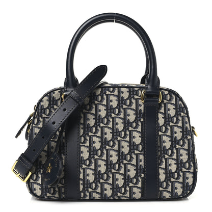 Christian Dior Oblique Medium D-Vibe Bowling Bag Blue 1 of 10