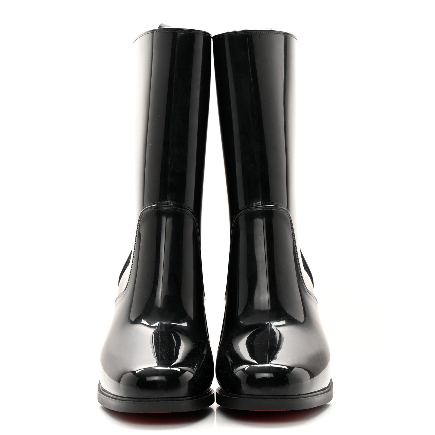 Christian Louboutin Recycled PVC Calfskin Loubirain 70 Boots 39 Black 2 of 9