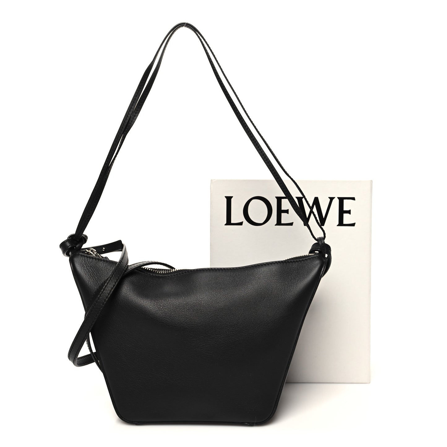 Calfskin Mini Hammock Hobo Black