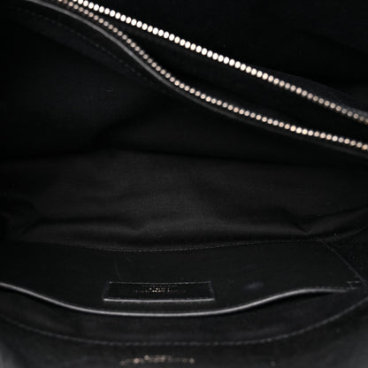 Saint Laurent Sheepskin Matelasse Chevron Monogram Large College Satchel Black 5 of 15