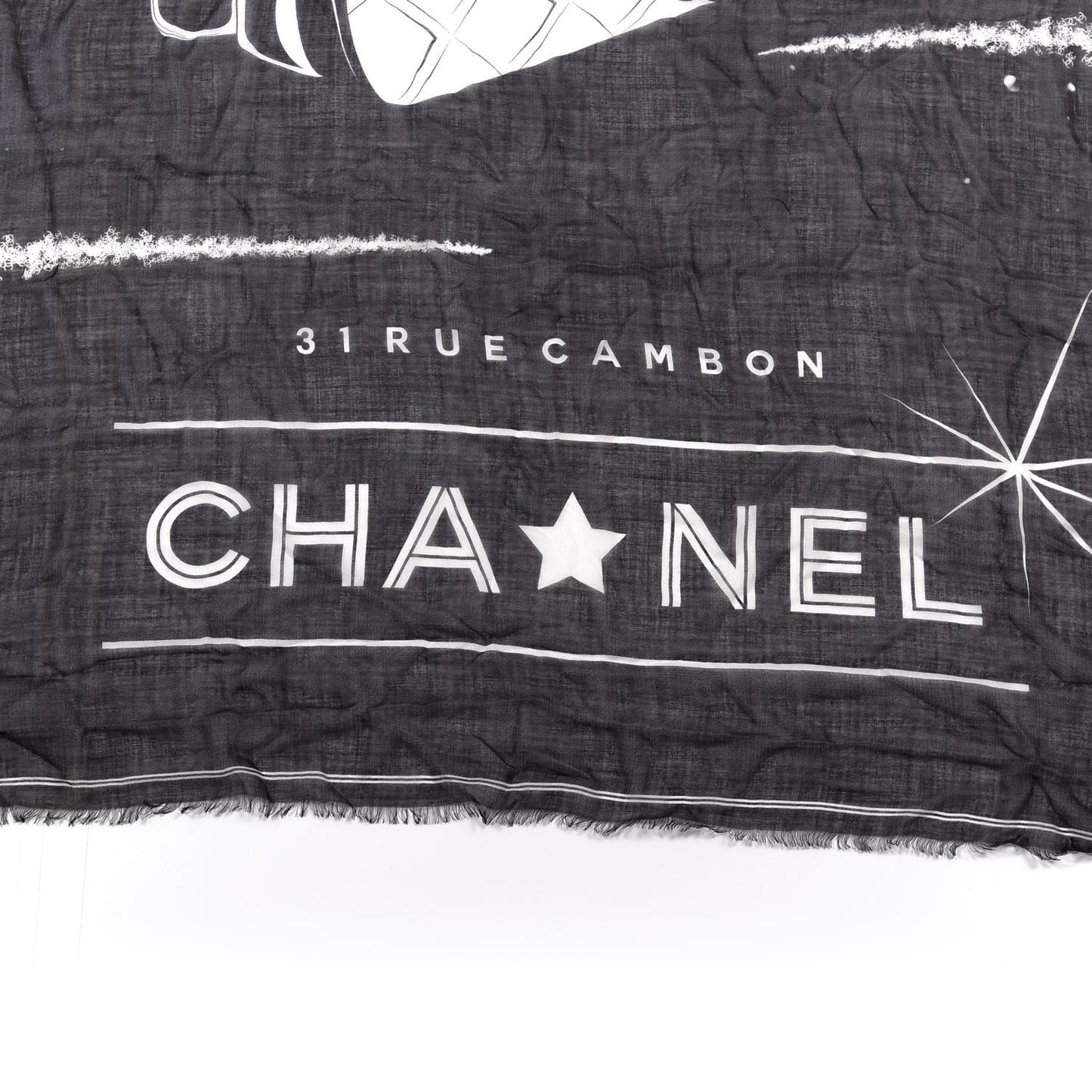 Cashmere Trendy Flap Scarf Black