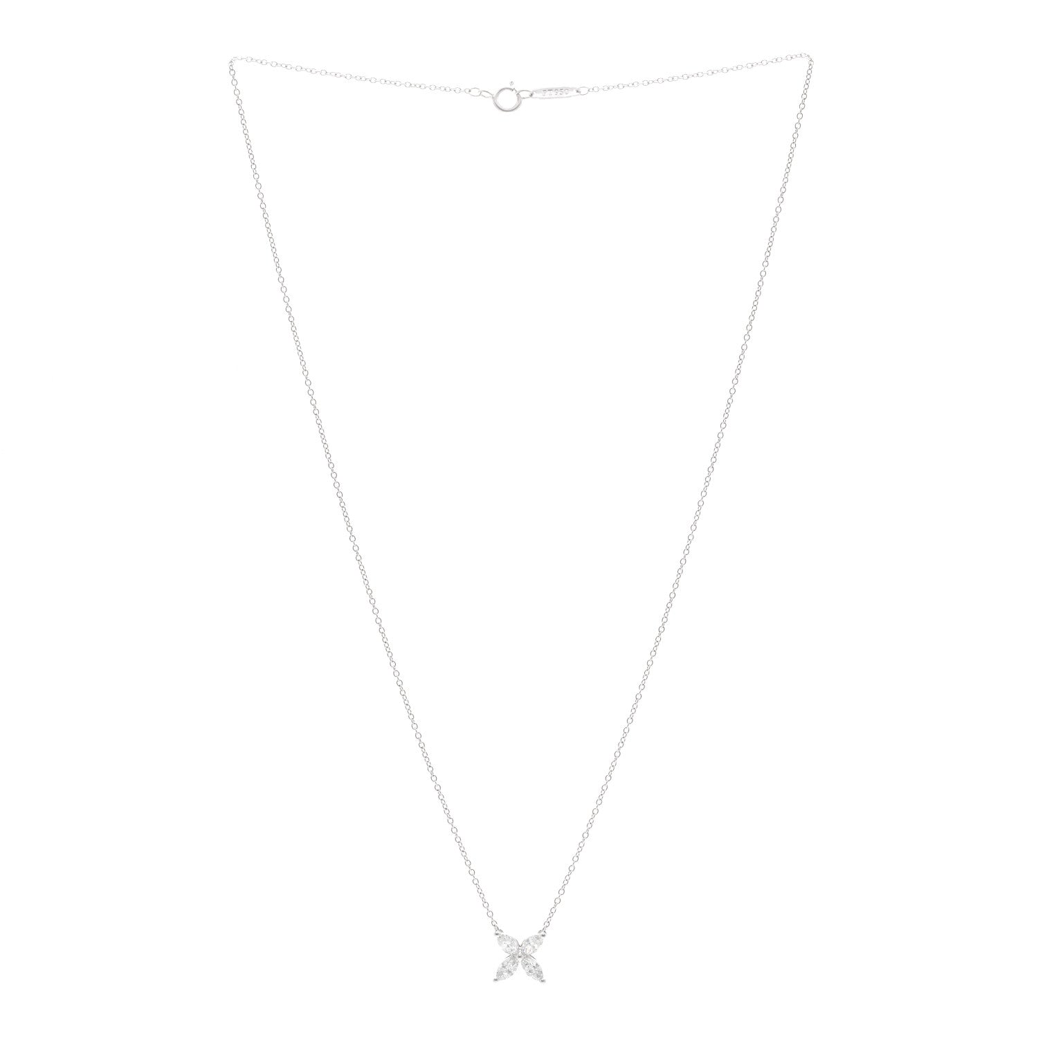 Tiffany Platinum Diamond Small Victoria Necklace 3 of 5
