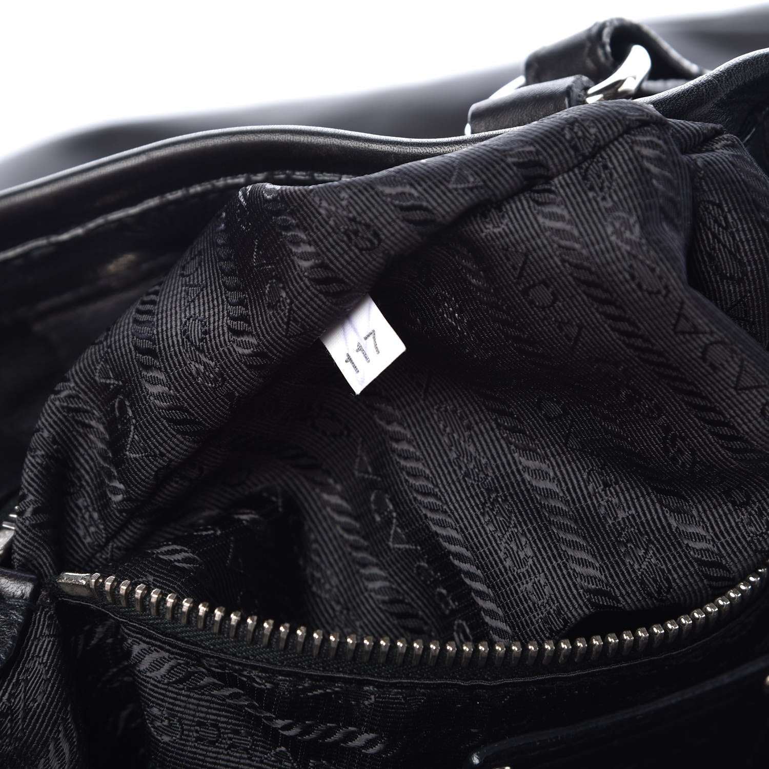 Prada Soft Calf Shoulder Bag Black 8 of 8