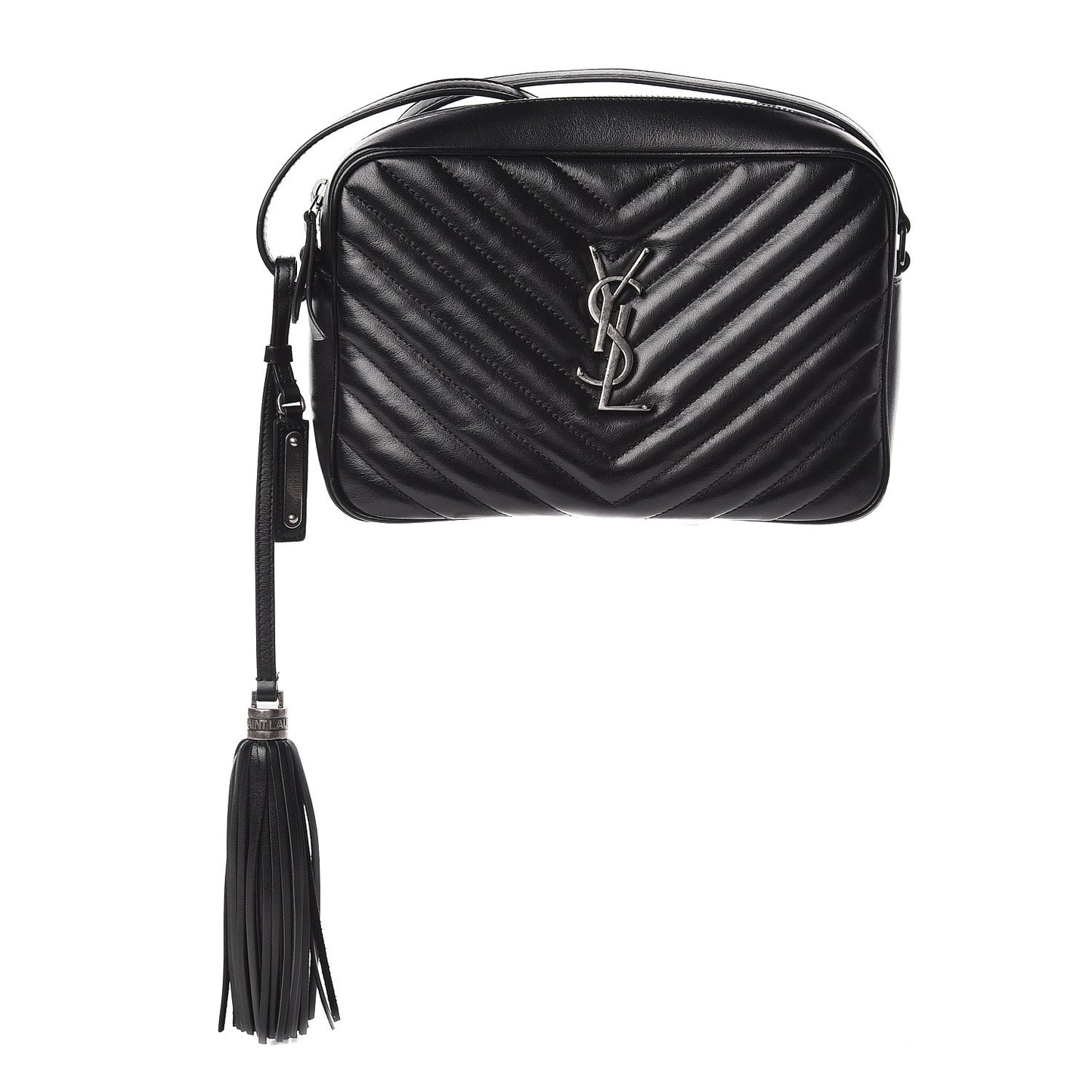 Calfskin Matelasse Monogram Lou Camera Bag Black