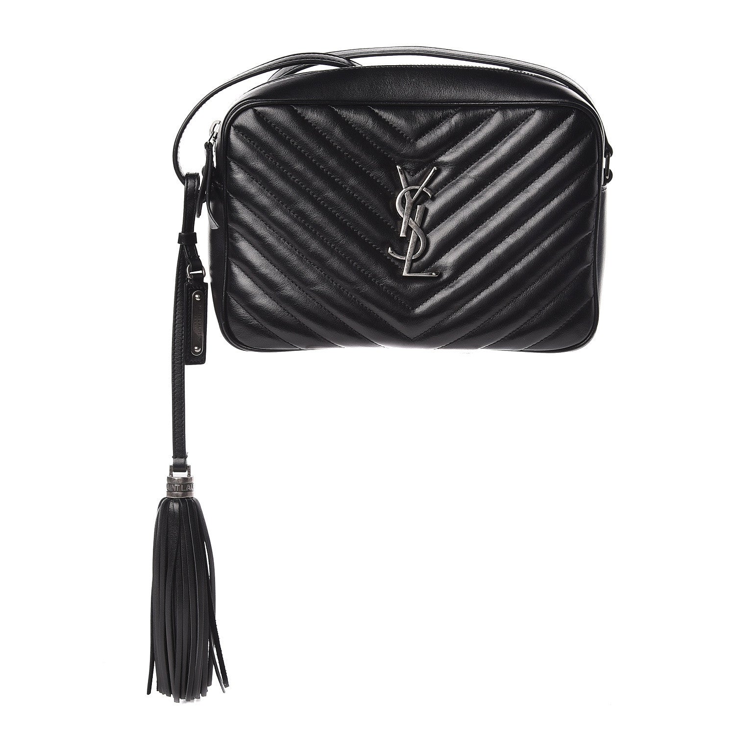 Saint Laurent Calfskin Matelasse Monogram Lou Camera Bag Black 1 of 9