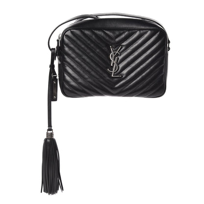 Saint Laurent Calfskin Matelasse Monogram Lou Camera Bag Black 1 of 9