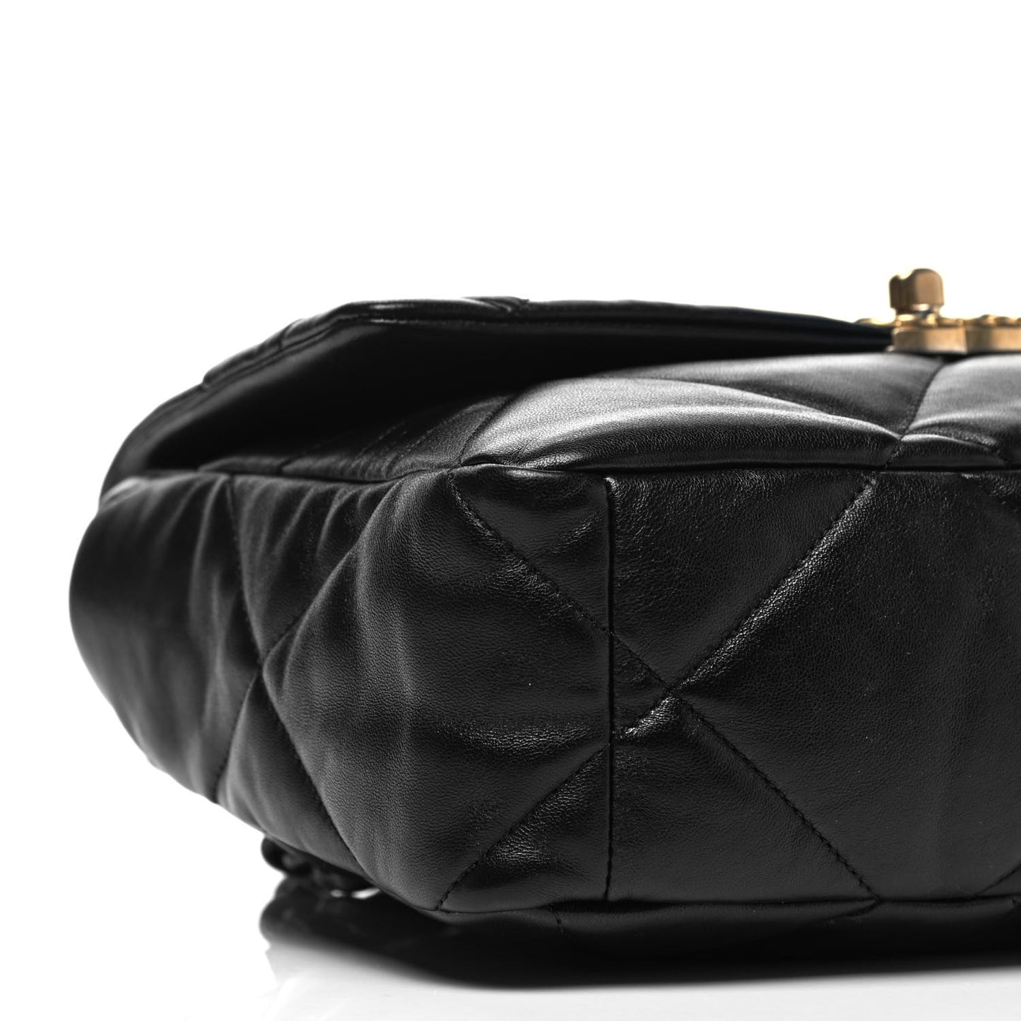 Lambskin Quilted Large Chanel 19 Flap Black
