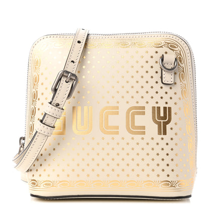 Gucci X SEGA Calfskin GUCCY Stars Mini Dome Shoulder Bag Moon Steller White Gold 1 of 11