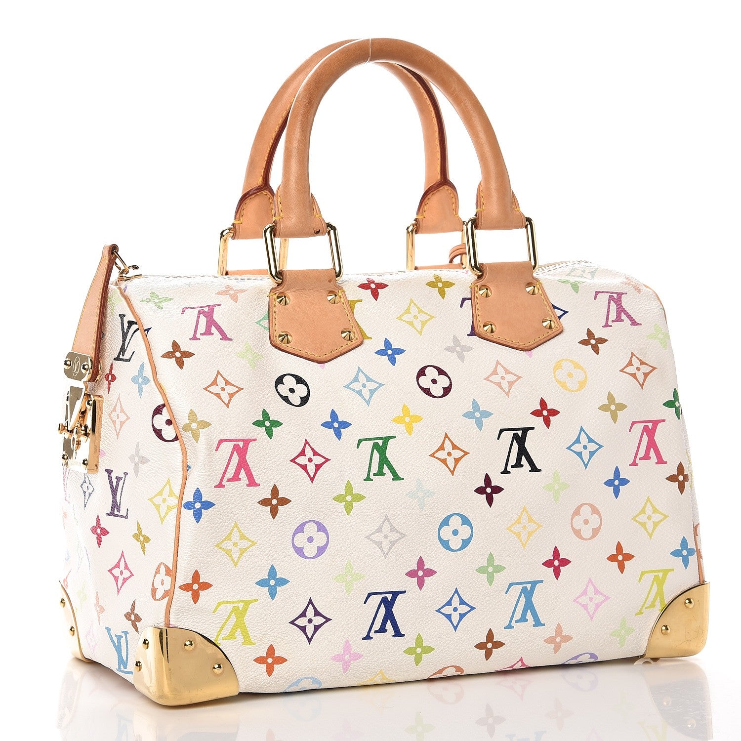 Louis Vuitton Monogram Multicolor Speedy 30 White 3 of 12