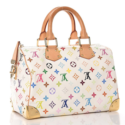 Louis Vuitton Monogram Multicolor Speedy 30 White 3 of 12