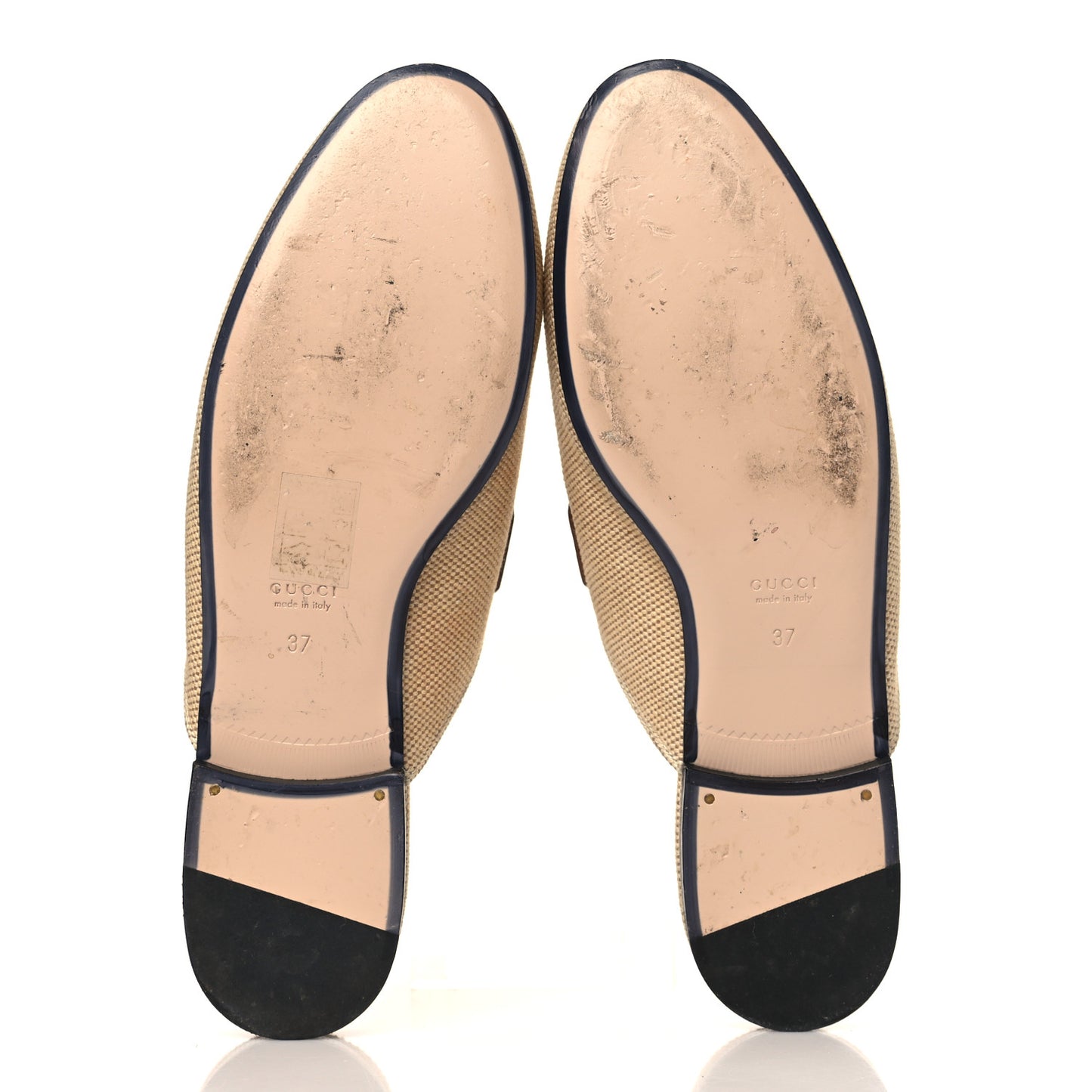 Canvas Vintage Charlotte Web Princetown Slippers 37 Sand Cuir