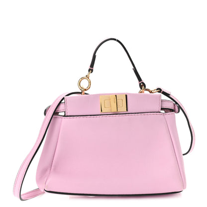 Fendi Shiny Nappa Micro Peekaboo Iconic Satchel Lavanda 1 of 10